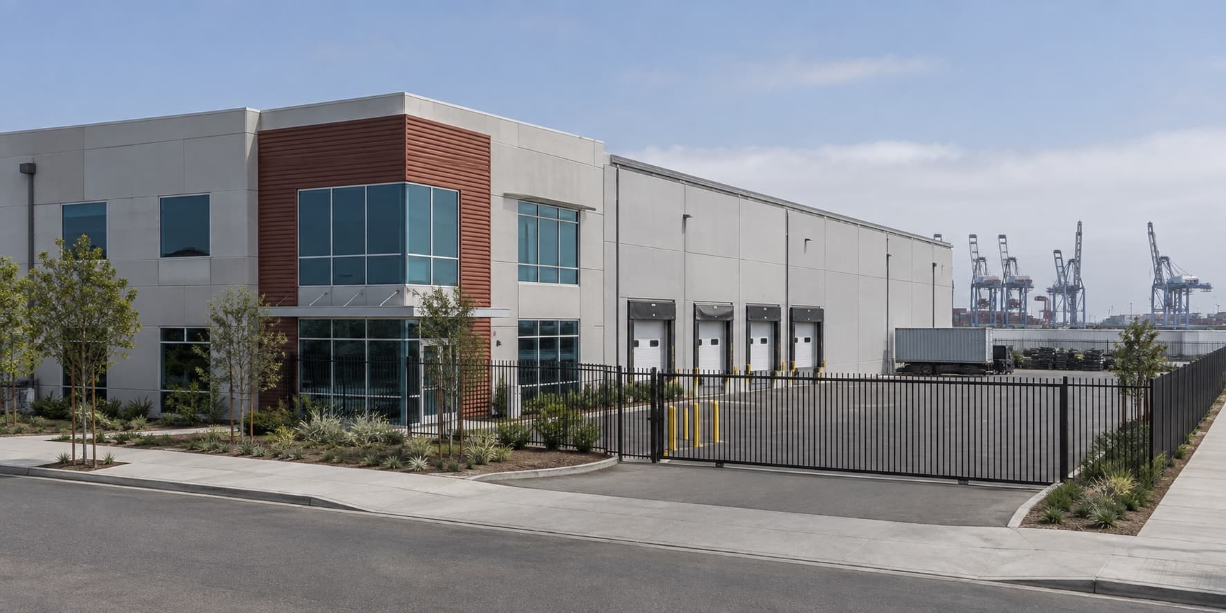 Port-area logistics warehouse